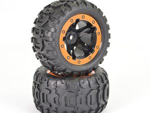 FTX TRACER MONSTER TRUCK ORANGE WHEEL/TYRES COMPLETE (PR)