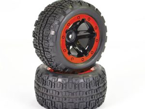 FTX TRACER TRUGGY WHEEL/TYRES COMPLETE (PR) RED
