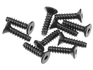 AXIAL Hex Socket Tapping Flat Head M2.6x10mm Black (10)