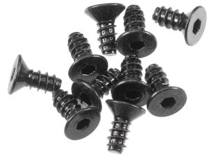 AXIAL Hex Socket Tapping Flat Head M2.6x6mm Black (10)