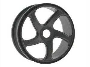 HoBao Trailing 5-spoke 1/8th Buggy Wheels - Pair - Gun Grey