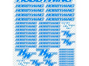 HOBBYWING BLUE/WHITE DECAL SHEET