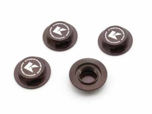 Kyosho 1:8 Inferno Serrated Closed Wheel Nuts (4) Gun Metal