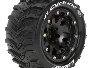LOUISE RC MT-CYCLONE 1/10 SOFT BEAD-LOCK/0 OFFSET HEX 12MM BLACK