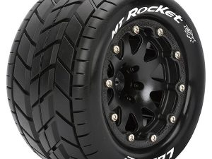 LOUISE RC MT-ROCKET 1/10 SOFT BEAD-LOCK/1/2 OFFSET HEX 12MM BLACK