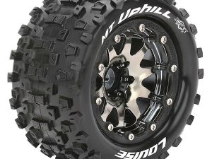 LOUISE RC MT-UPHILL 1/10 SOFT BEAD-LOCK/1/2 OFFSET HEX 12MM BLACK CHROME