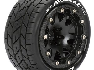 LOUISE RC ST-ROCKET 1/10 SOFT BEAD-LOCK/0 OFFSET HEX 12MM BLACK