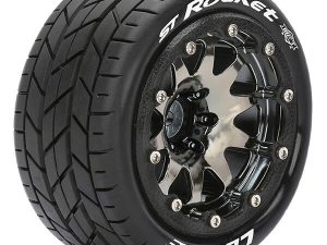 LOUISE RC ST-ROCKET 1/10 SOFT BEAD-LOCK/0 OFFSET HEX 12MM BLACK CHROME