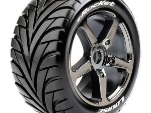 LOUISE RC T-ROCKET 1/8 FR/RR 0 OFFSET BLACK CHROME