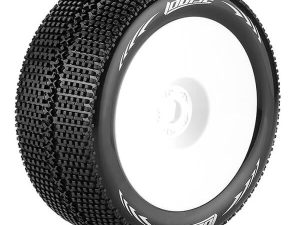 LOUISE RC T-TURBO 1/8 FR/RR SOFT 1/2" OFFSET WHITE