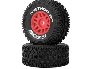 Method RC METHOD GEOFORM 1/16 SC TYRES ON 12MM HEX RED WHEELS (PR)