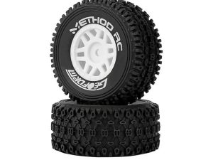 Method RC METHOD GEOFORM 1/16 SC TYRES ON 12MM HEX WHITE WHEELS (PR)