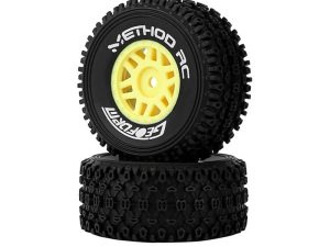 Method RC METHOD GEOFORM 1/16 SC TYRES ON 12MM HEX YELLOW WHEELS (PR)