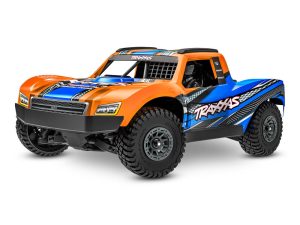 Traxxas Mini Slash BL-2S 4X4 RTR Short Course Truck, Orange (+ TQi 2-ch, 2S LiPo, USB-C Charger, Clipless Body)