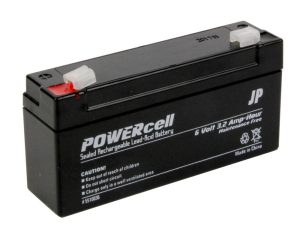 JP Powercell Gel Battery, 6V 3.2Ah