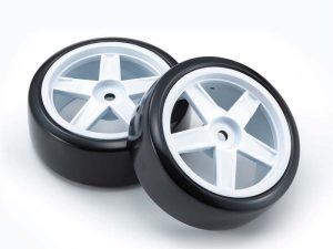KYOSHO Pre-Glued Drift Tyres FZ02 5-Spoke White 1:10 Fazer 2.0 (2)