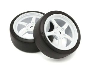KYOSHO Pre-Glued Tyres FZ02 5-Spoke White1:10 Fazer 2.0 (2) Rally