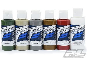 Pro-Line PROLINE RC BODY PAINT MILITARY COLOUR SET (GREEN/SAND/GREY/EARTH/MARS/CLEAR)