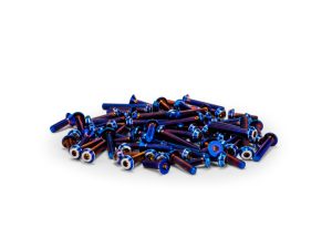 JConcepts RC10B7/D Titanium Top Hat Screw Set Upper Blue