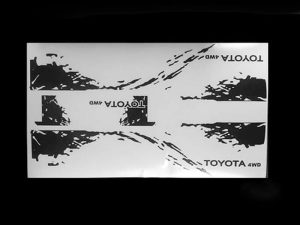 RC4WD DIRTY STRIPES FOR MOJAVE II 2/4 DOOR DECAL SHEET (BLAC