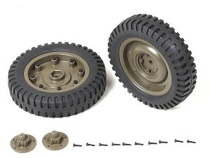 FMS ROC HOBBY 1:6 1941 MB SCALER FRONT WHEELS ASSEMBLY (1 Pair)