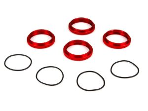 LOS Shock Adjuster Nut with O-Ring, Aluminum: 1/5 4WD DBXL