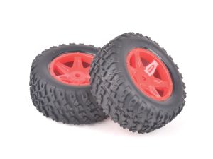 Core RC Spider Rear Tyre & Wheel Set - Red