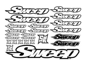 SWEEP SR LOGO DECAL SHEET (BLACK/WHITE)