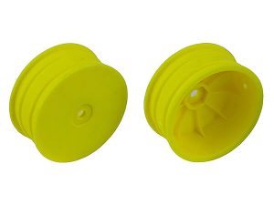 TEAM ASSOCIATED 12MM HEX 2.2" 4WD FRONT YELLOW WHEELS B74 +1.5MM