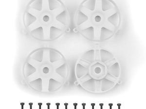 TEAM ASSOCIATED DC10 FT ADJ. WHEEL FACE PLATE, WHITE (4)