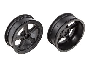 TEAM ASSOCIATED DR10 DRAG FRONT WHEELS BLACK