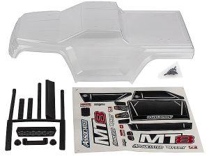 TEAM ASSOCIATED RIVAL MT8 BODY SET, CLEAR