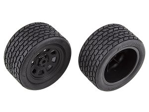 TEAM ASSOCIATED SR10 REAR WHEELS WITH STREET STOCK TYRES