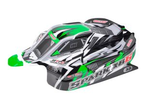 Corally TEAM CORALLY POLYCARBONATE BODY SPARK XB6 GREEN CUT DECAL SHEET