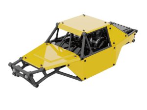 UDI RC, UDI RC UCX24 BODY ASSEMBLY WITH LIGHTS YELLOW
